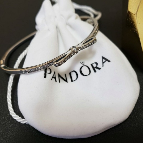 Pandora Jewelry - New Pandora Sterling Silver Sparkling Bow Bracelet.